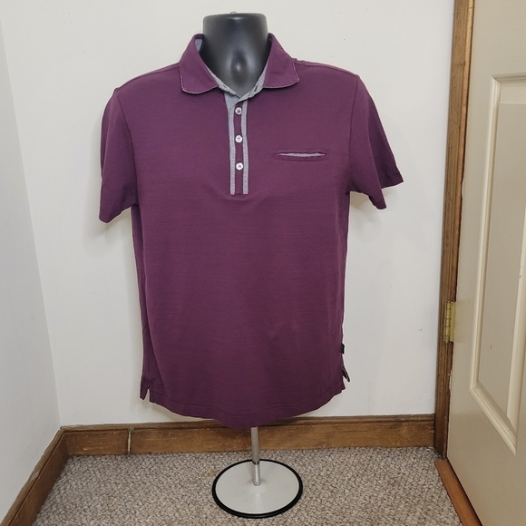 𝅺Boss Hugo Boss Men's Casual Purple Polo - Size (M) - Excellent Condition - Picture 1 of 6